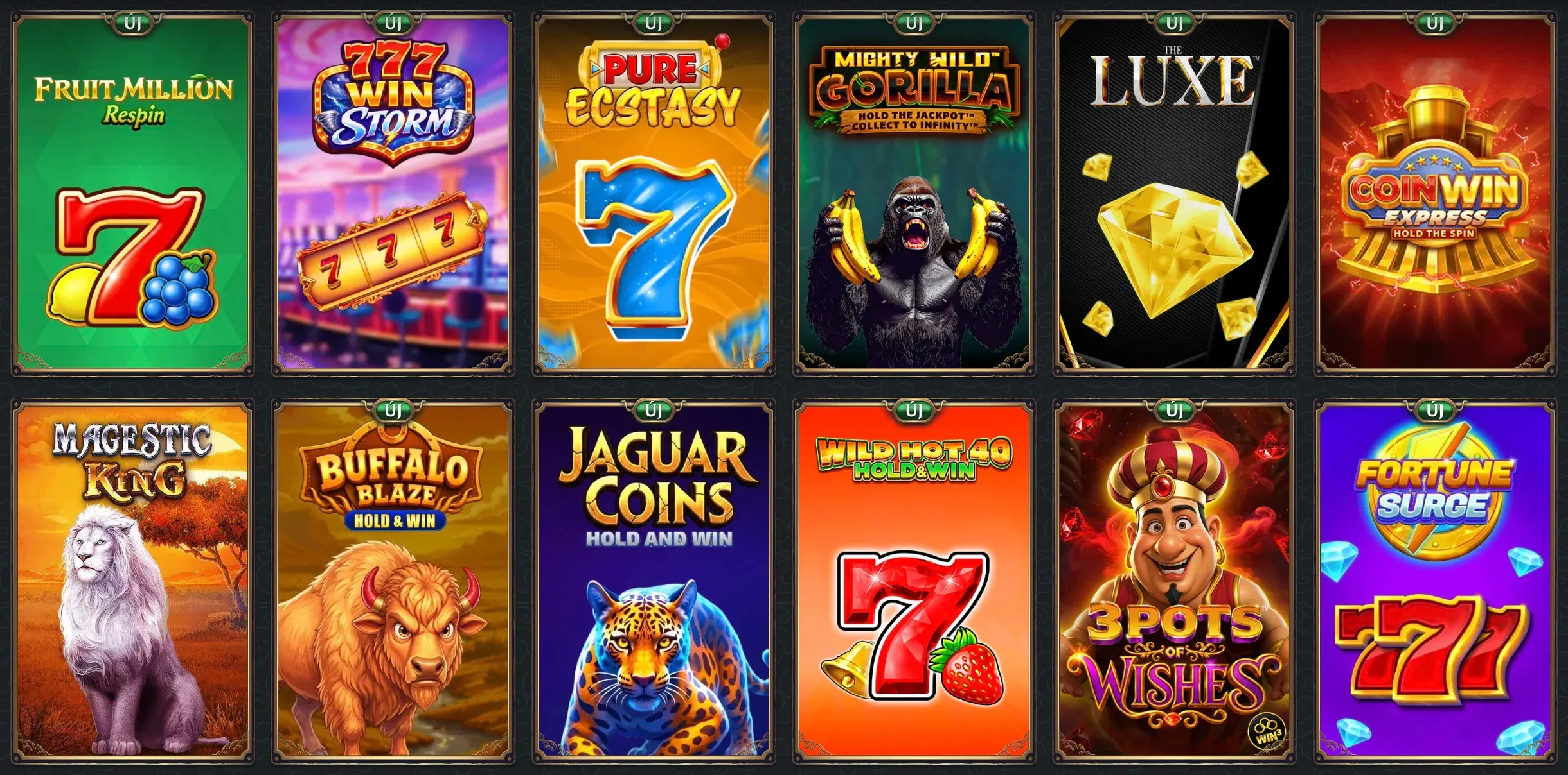 Nyerőgépes játékok választéka az Astromania casino